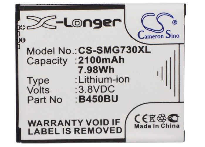 CS-SMG730XL : Battery for Samsung GT-I1819, SM-G730, SM-G730A and others - Replaces Samsung B450BU, B450BC, B450BE and others