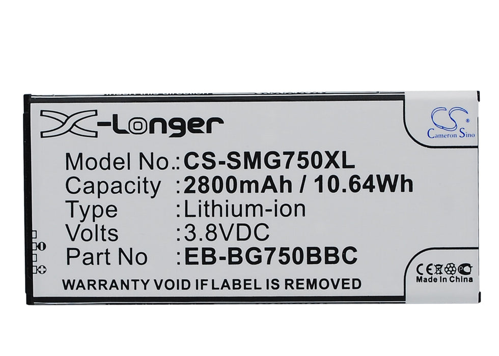 CS-SMG750XL : Battery for Samsung SM-G750, SM-G750A, SM-G750F and others - Replaces Samsung EB-BG750BBC, EB-BG750BBE