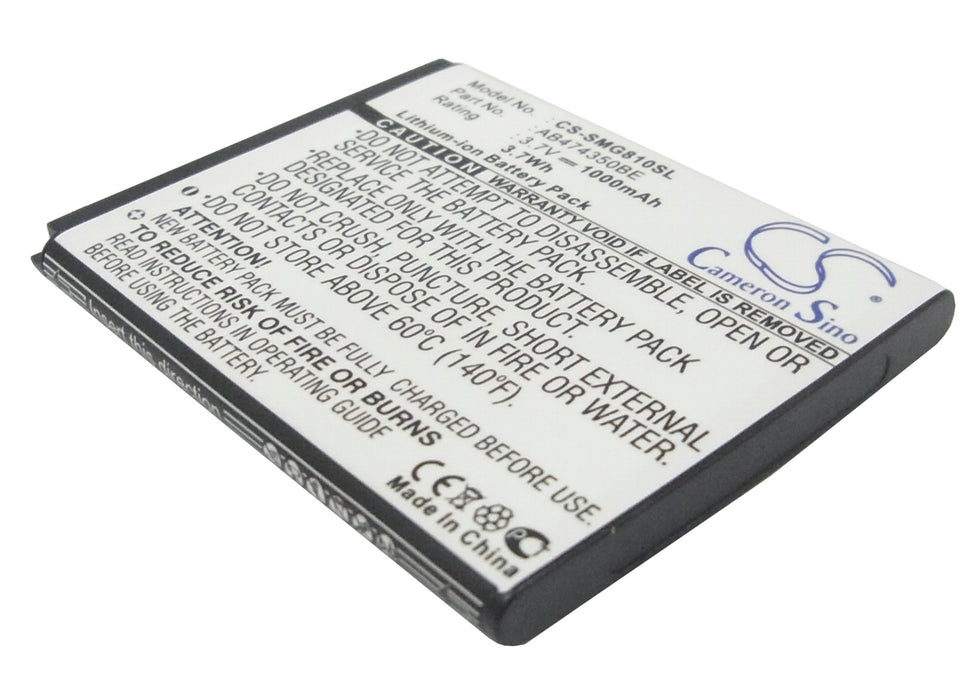 CS-SMG810SL : Battery for Samsung SGH-G810, SGH-D780, SGH-i550 and others - Replaces Samsung AB474350BE, AB474350BEC, AB474350BA and others