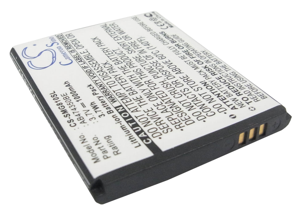 CS-SMG810SL : Battery for Samsung SGH-G810, SGH-D780, SGH-i550 and others - Replaces Samsung AB474350BE, AB474350BEC, AB474350BA and others