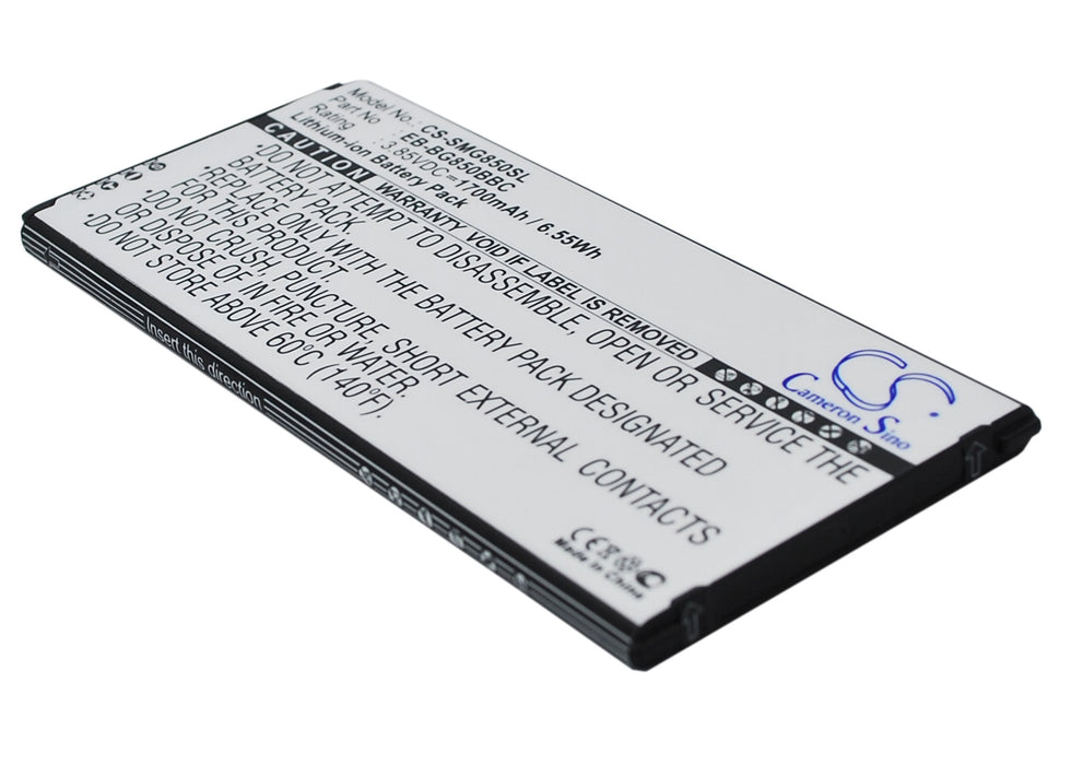 CS-SMG850SL : Battery for Samsung Galaxy Alpha, SM-G850, SM-G850F and others - Replaces Samsung EB-BG850BBE, EB-BG850BBC, EB-BG850BBU