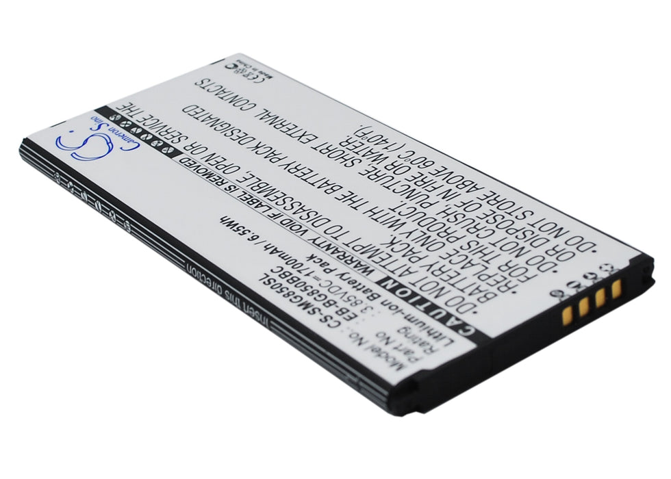 CS-SMG850SL : Battery for Samsung Galaxy Alpha, SM-G850, SM-G850F and others - Replaces Samsung EB-BG850BBE, EB-BG850BBC, EB-BG850BBU