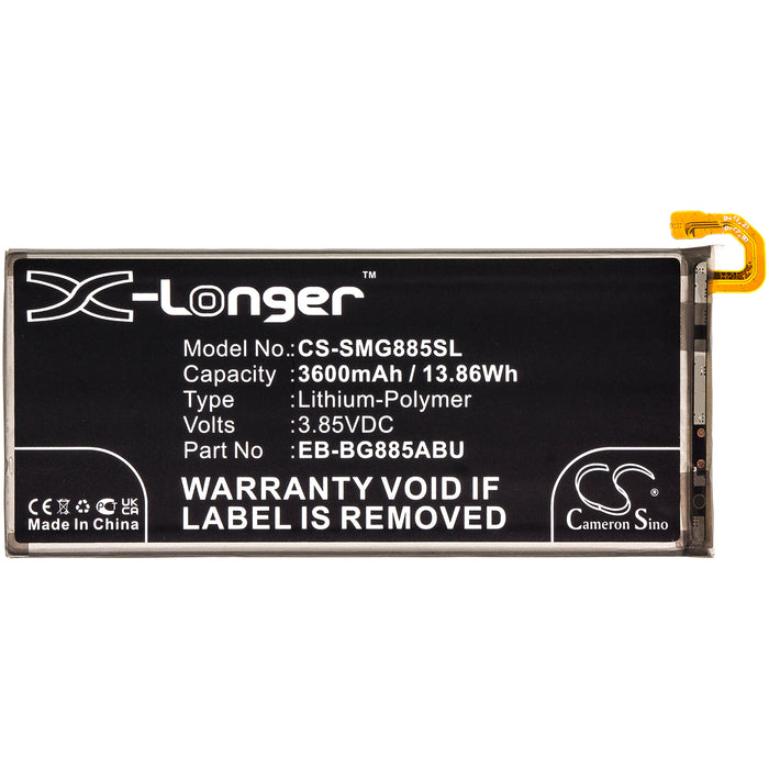 CS-SMG885SL : Battery for Samsung Galaxy A8 Star, Galaxy A9 Star, SM-G8858 and others - Replaces Samsung EB-BG885ABU