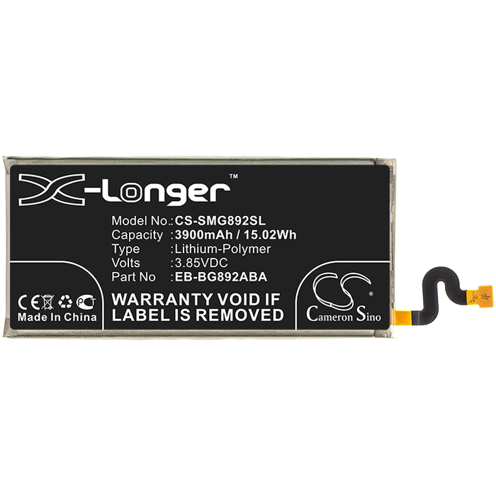 CS-SMG892SL : Battery for Samsung Galaxy S8 Active, Galaxy S8 Active TD-LTE, SM-G892U and others - Replaces Samsung EB-BG892ABA