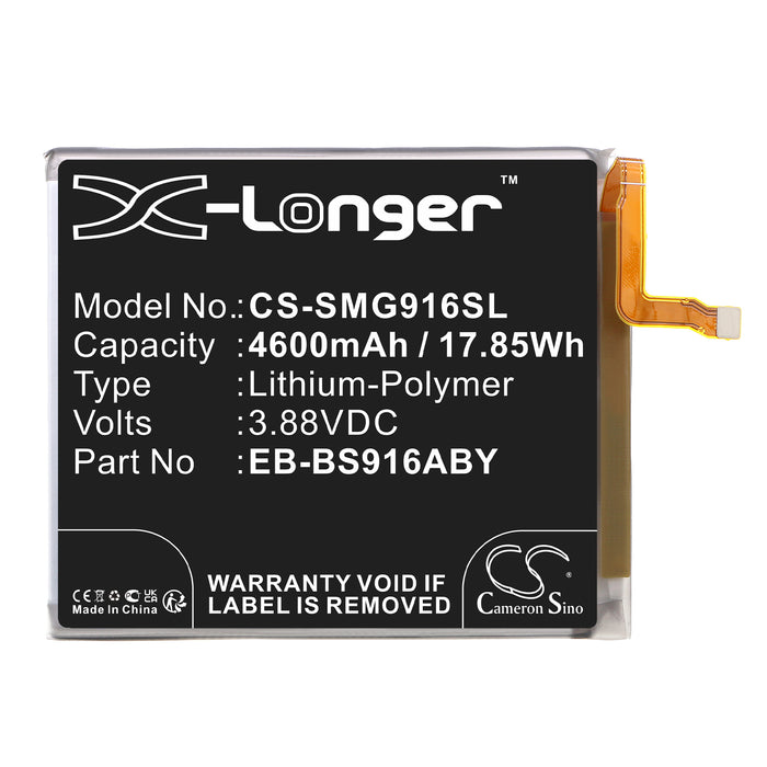 CS-SMG916SL : Battery for Samsung Galaxy S23+, Galaxy S23 Plus, SM-S916B and others - Replaces Samsung EB-BS916ABY, GH82-30470A