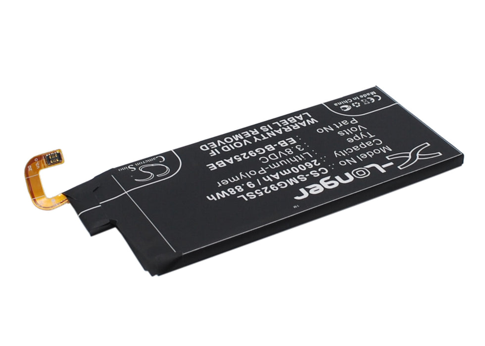 CS-SMG925SL : Battery for Samsung Galaxy S6 Edge, SM-G925, SM-G9250 and others - Replaces Samsung EB-BG925ABE, GH43-04420A, GH43-04420B and others