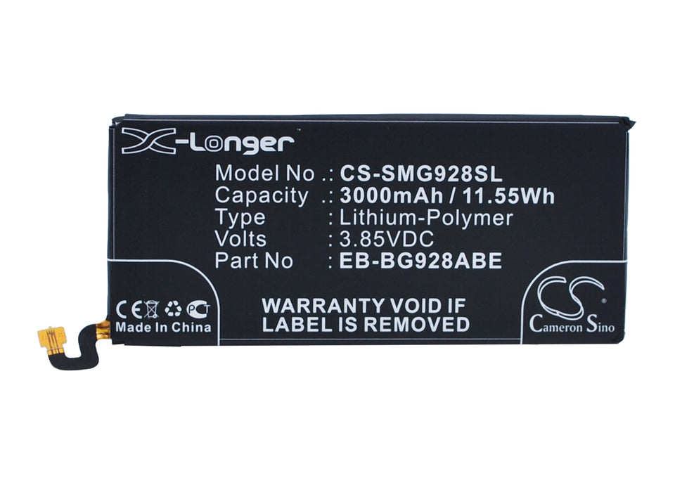 CS-SMG928SL : Battery for Samsung Galaxy S6 Edge+, Galaxy S6 Edge Plus, SM-G9287 and others - Replaces Samsung EB-BG928ABE, GH43-04526A, GH43-04526B