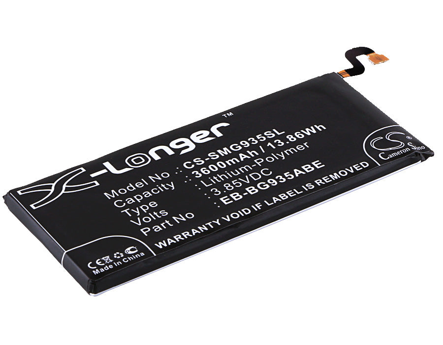 CS-SMG935SL : Battery for Samsung Galaxy S7 Edge, SM-G935A, SM-G935F and others - Replaces Samsung EB-BG935ABE, EB-BG935ABA, GH43-04575A and others