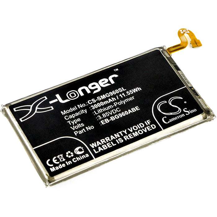 CS-SMG960SL : Battery for Samsung Galaxy S9, Galaxy S9 Duos, SM-G960 and others - Replaces Samsung EB-BG960ABE