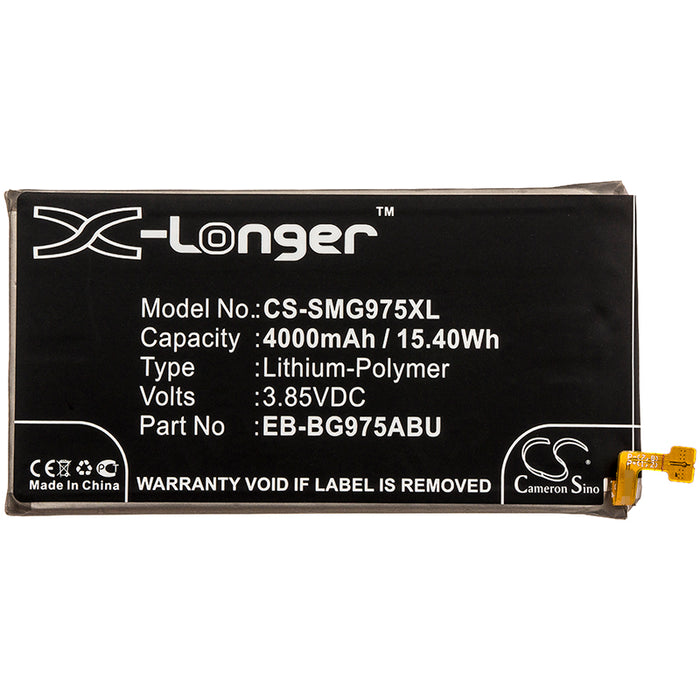 CS-SMG975XL : Battery for Samsung Galaxy S10+, Galaxy S10 Plus, SM-G975W and others - Replaces Samsung EB-BG975ABU