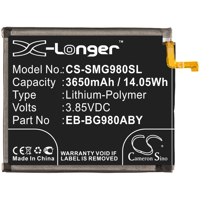 CS-SMG980SL : Battery for Samsung Galaxy S20, Galaxy S11e, SM-G980F and others - Replaces Samsung EB-BG980ABY, GH82-22122A