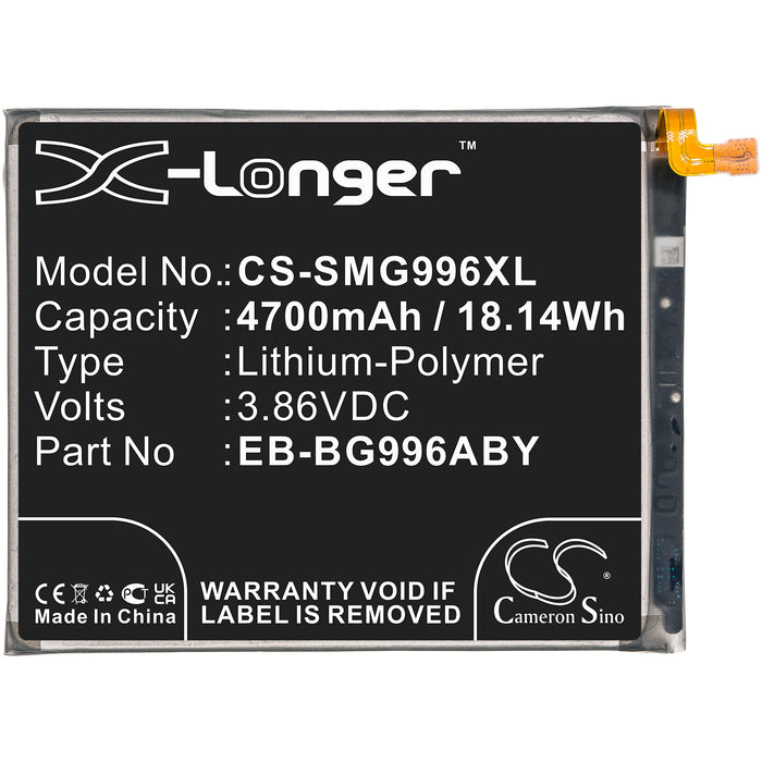 CS-SMG996XL : Battery for Samsung Galaxy S21+, Galaxy S21+ 5G, SM-G996W and others - Replaces Samsung EB-BG996ABY, GH82-24556A, EB-BG996ABU