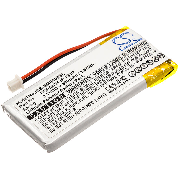 CS-SMH100SL : Battery for Sena SMH-10 Lifespan, SMH-10 - Replaces Sena 1ICP52/248P 1S1P