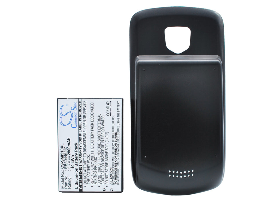 CS-SMI510XL : Battery for Samsung SCH-I510, Droid Charge - Replaces Samsung EB504465IZ, EB124465YZ