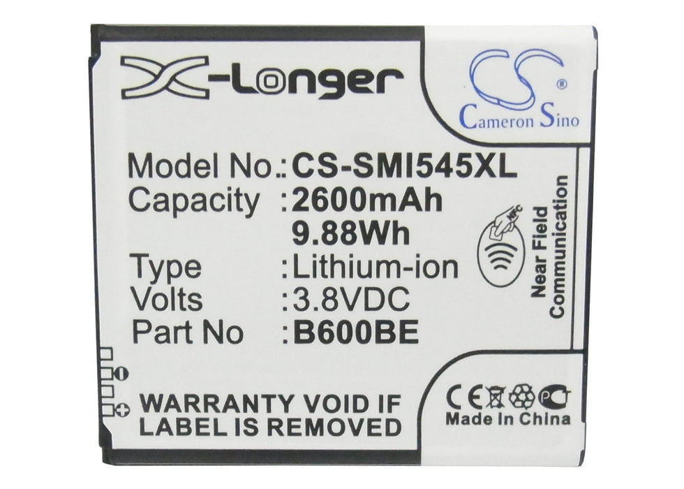 CS-SMI545XL : Battery for Samsung Galaxy S4, Galaxy S4 LTE, GT-I9500 and others - Replaces Samsung B600BE, B600BU, EB-B600BUB and others