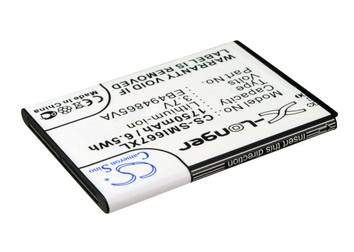 CS-SMI667XL : Battery for Samsung SGH-I667, Focus 2 - Replaces Samsung EB494865VA