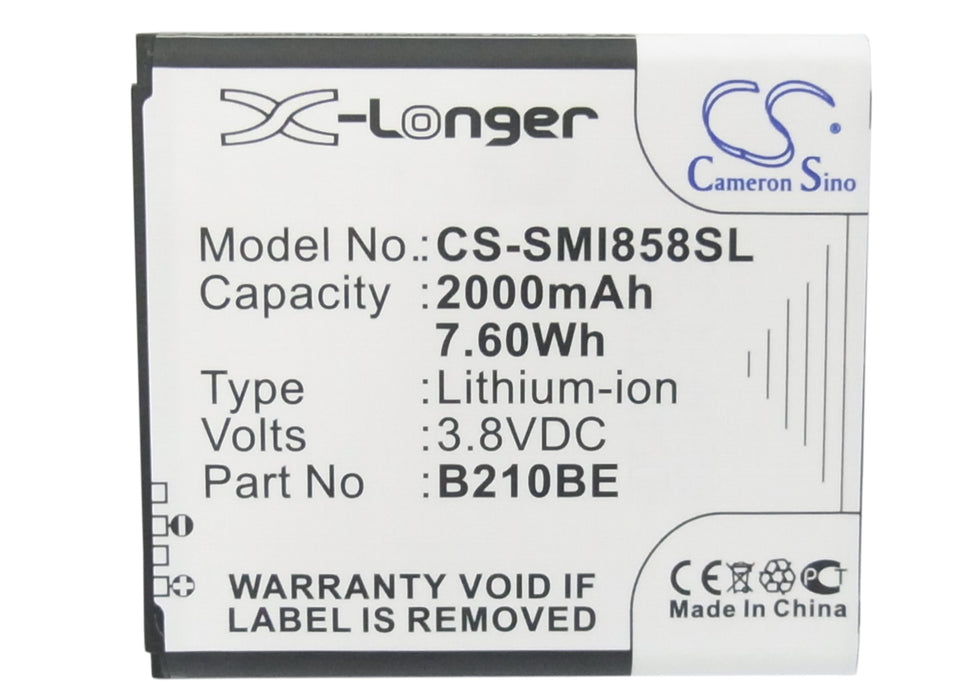 CS-SMI858SL : Battery for Samsung GT-i8580, Galaxy Core Advance, SHW-M570 and others - Replaces Samsung B210BE, B210BC, B210BU