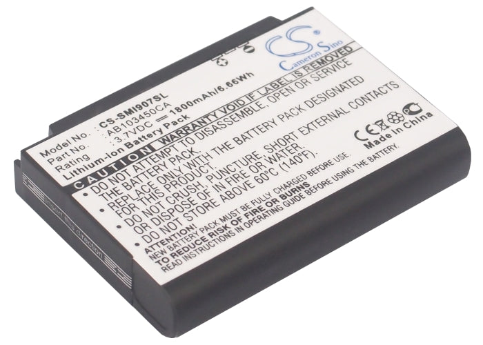 CS-SMI907SL : Battery for Samsung Epix SGH-i907, Blackjack SGH-i607, BlackJack i607 and others - Replaces Samsung AB103450CA