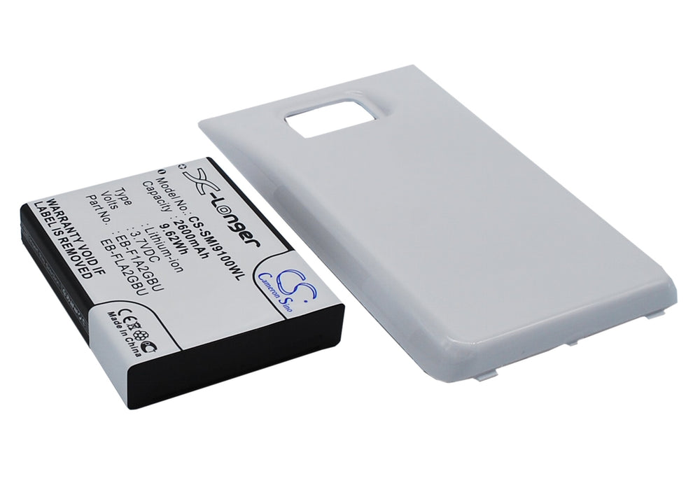 CS-SMI9100WL : Battery for Samsung Galaxy S II, Galaxy S2, GT-I9100 - Replaces Samsung EB-F1A2GBU, EB-FLA2GBU, EB-L102GBK