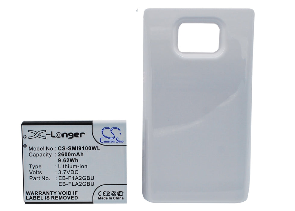 CS-SMI9100WL : Battery for Samsung Galaxy S II, Galaxy S2, GT-I9100 - Replaces Samsung EB-F1A2GBU, EB-FLA2GBU, EB-L102GBK