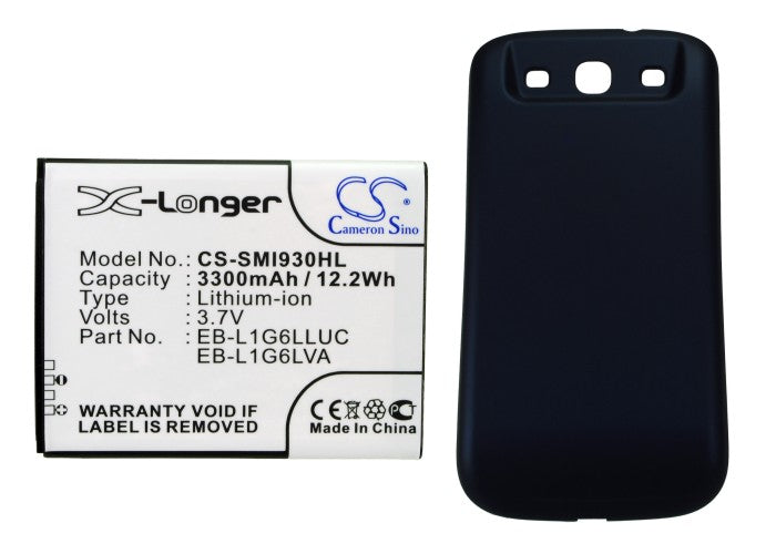 CS-SMI930HL : Battery for Samsung GT-I9300, GT-I9308, SGH-T999V and others - Replaces Samsung EB-L1G6LLUC, EB-L1G6LVA, EB-L1G6LLU