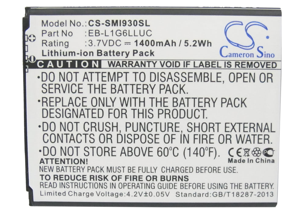 CS-SMI930SL : Battery for T-Mobile Galaxy S3, Galaxy SIII, Galaxy S 3 and others - Replaces Samsung EB-L1G6LLU, EB-L1G6LLUC, EB-L1G6LVA and others