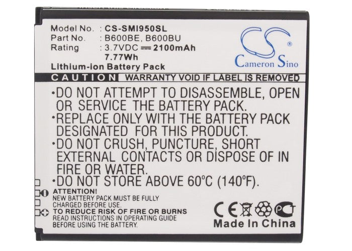 CS-SMI950SL : Battery for Samsung Galaxy S4, Galaxy S4 LTE, GT-I9500 and others - Replaces Samsung B600BE, B600BU, EB-B600BUB and others