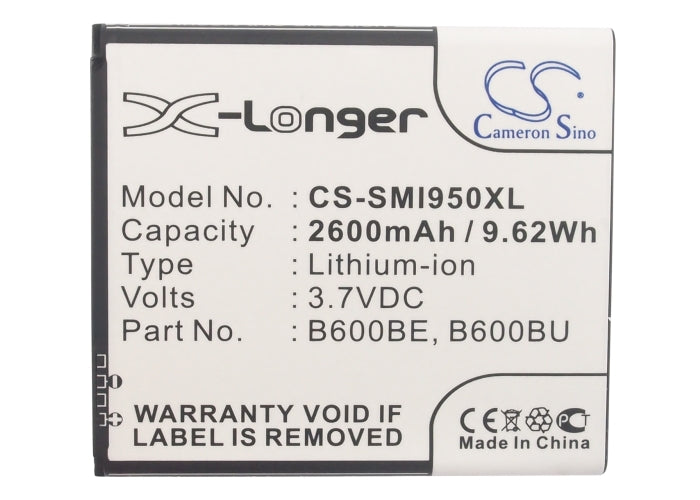 CS-SMI950XL : Battery for Samsung Galaxy S4, Galaxy S4 LTE, GT-I9500 and others - Replaces Samsung B600BE, B600BU, EB-B600BUB and others