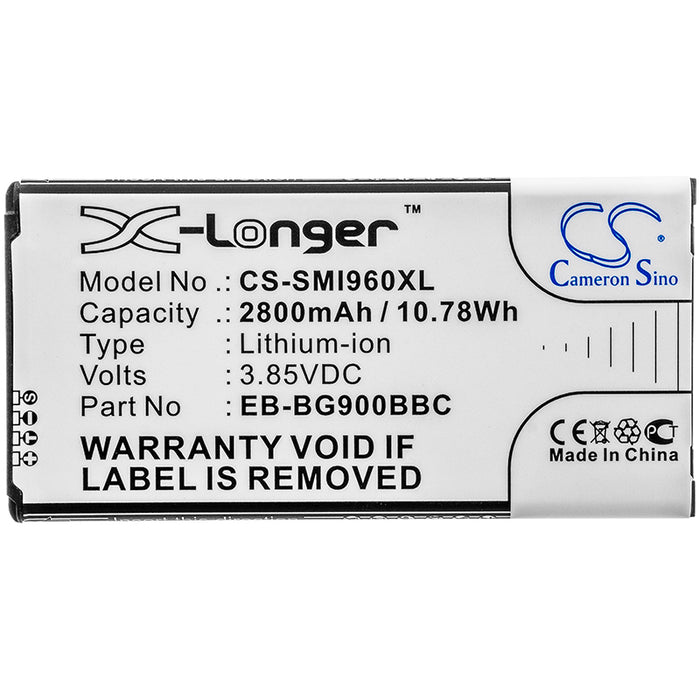 CS-SMI960XL : Battery for Samsung Galaxy S5, GT-I9600, GT-I9602 and others - Replaces Samsung EB-BG900BBC, EB-B900BBE, EB-B900BBK and others