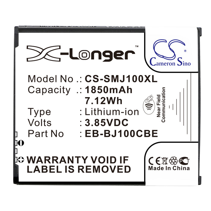 CS-SMJ100XL : Battery for Samsung Galaxy J1, Galaxy J1 4G, SM-J100F and others - Replaces Samsung EB-BJ100CBE, EB-BJ100CBZ, EB-BJ100BCE and others