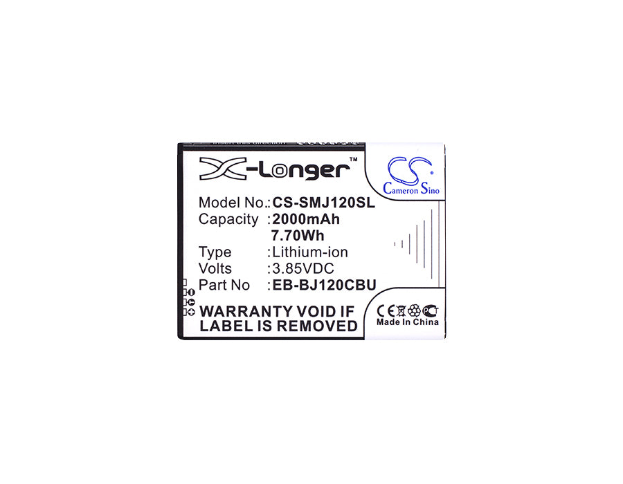 CS-SMJ120SL : Battery for Samsung Galaxy J1 6, SM-J120F/DS, Galaxy J1 6 Duos 4G LTE and others - Replaces Samsung EB-BJ120CBU, EB-BJ120BBE, EB-BJ120CBEGWW and others