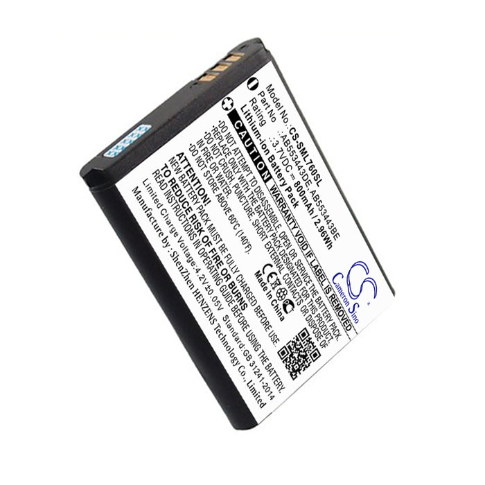 CS-SML760SL : Battery for Samsung SGH-L760, SGH-L768, SGH-Z620 - Replaces Samsung AB553443DE, AB553443BE