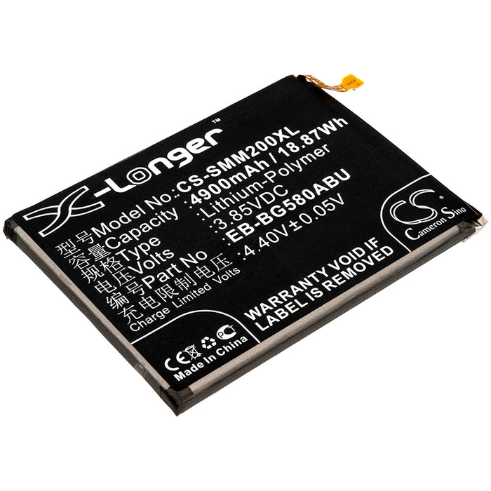 CS-SMM200XL : Battery for Samsung Galaxy M20, SM-M205, SM-M205F/DS and others - Replaces Samsung EB-BG580ABU, GH82-18701A