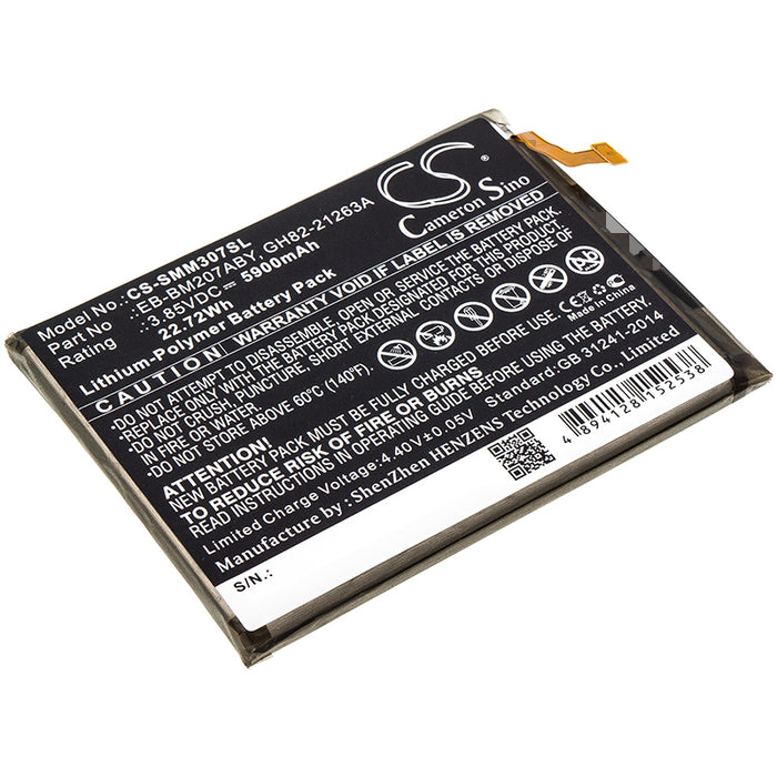 CS-SMM307SL : Battery for Samsung Galaxy M30s, SM-M307F, SM-M307F/DS - Replaces Samsung EB-BM207ABY, GH82-21263A