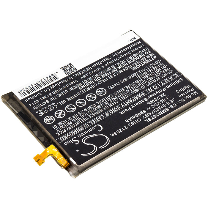 CS-SMM307SL : Battery for Samsung Galaxy M30s, SM-M307F, SM-M307F/DS - Replaces Samsung EB-BM207ABY, GH82-21263A