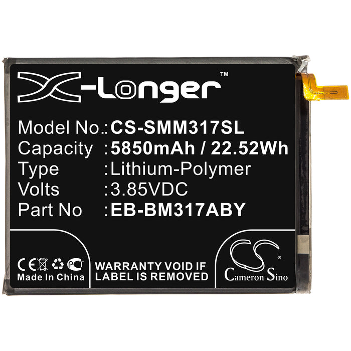 CS-SMM317SL : Battery for Samsung Galaxy M31, Galaxy M31s, SM-M317F and others - Replaces Samsung EB-BM317ABY, GH43-05043A, GH82-23775A