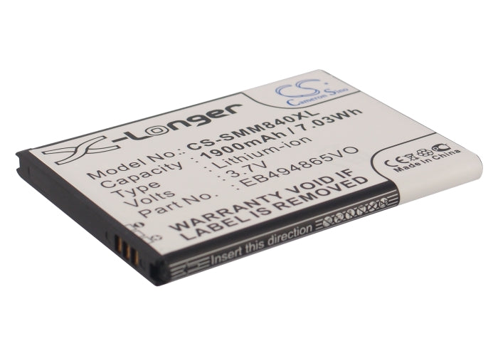 CS-SMM840XL : Battery for BoostMobile SPH-M840, Galaxy Ring, Galaxy Prevail II and others - Replaces BoostMobile EB494865VO