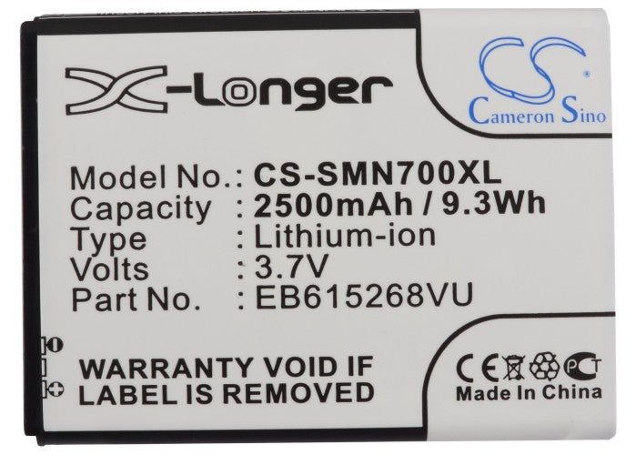 CS-SMN700XL : Battery for T-Mobile SGH-T879, Galaxy Note - Replaces Samsung GH43-03640B