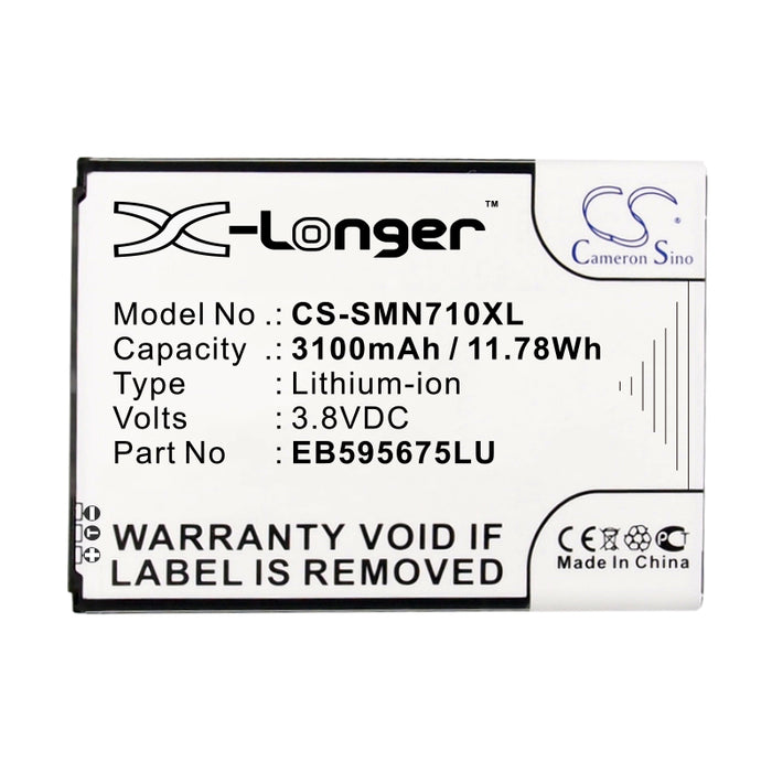 CS-SMN710XL : Battery for Verizon SCH-I605, SCHI605TSV, SCHI605ZWV - Replaces Samsung EB595675LU, EB-L1J9LVD, Samsung