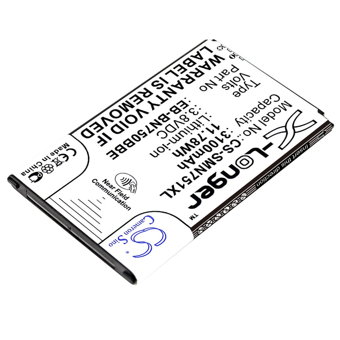 CS-SMN751XL : Battery for Samsung Galaxy Note 3 Neo, Galaxy Note 3 Mini, SM-N7505 and others - Replaces Samsung EB-BN750BBE, EB-BN750BBC