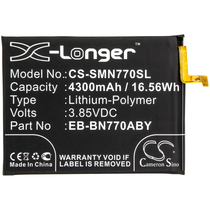 CS-SMN770SL : Battery for Samsung Galaxy Note 10 Lite, SM-N770F/DSM, SM-N770F/DS - Replaces Samsung EB-BN770ABY