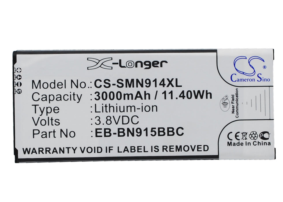 CS-SMN914XL : Battery for Samsung Galaxy Note Edge, SM-N915, SM-N915A and others - Replaces Samsung EB-BN915BBC, EB-BN915BBE, EB-BN915BBK