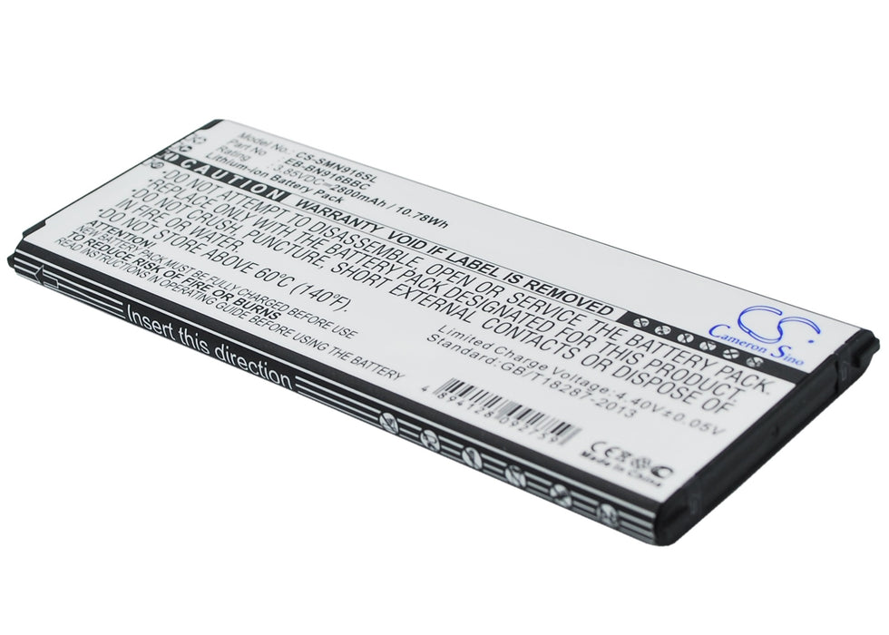 CS-SMN916SL : Battery for Samsung Galaxy Note 4 ( China Mobile ), SM-N910F, SM-N9109W and others - Replaces Samsung EB-BN916BBC, EB-BN916BBE