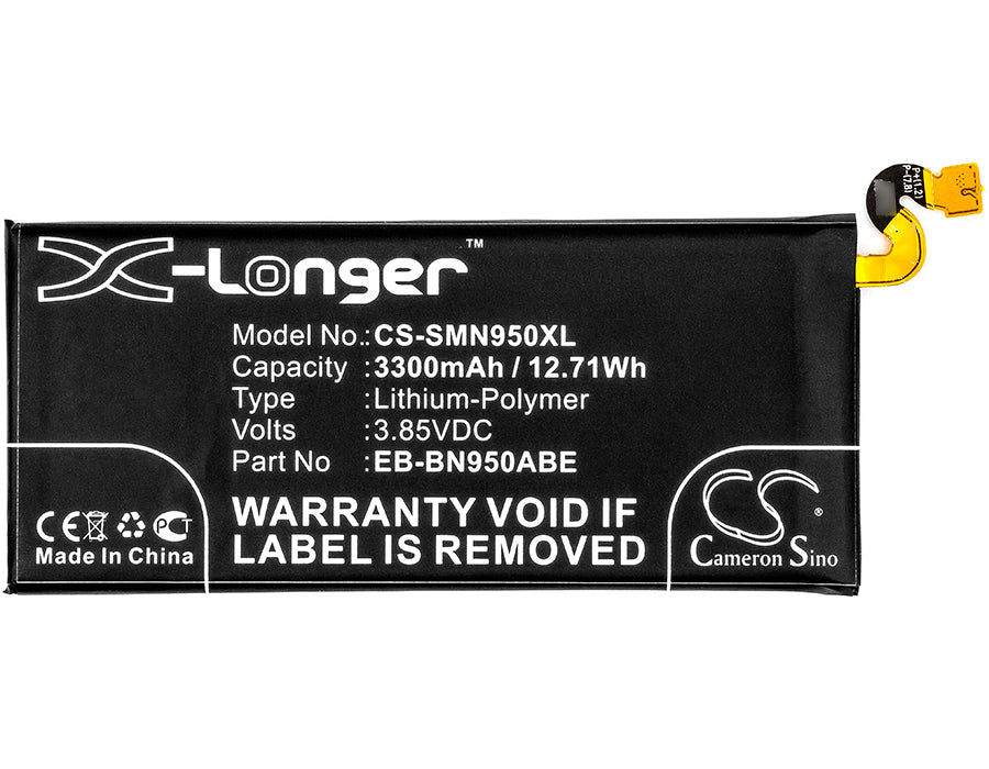 CS-SMN950XL : Battery for Samsung Galaxy Note 8, SM-N9500, Galaxy Note 8 Duos and others - Replaces Samsung EB-BN950ABE, GH82-15090A, EB-BN950ABA