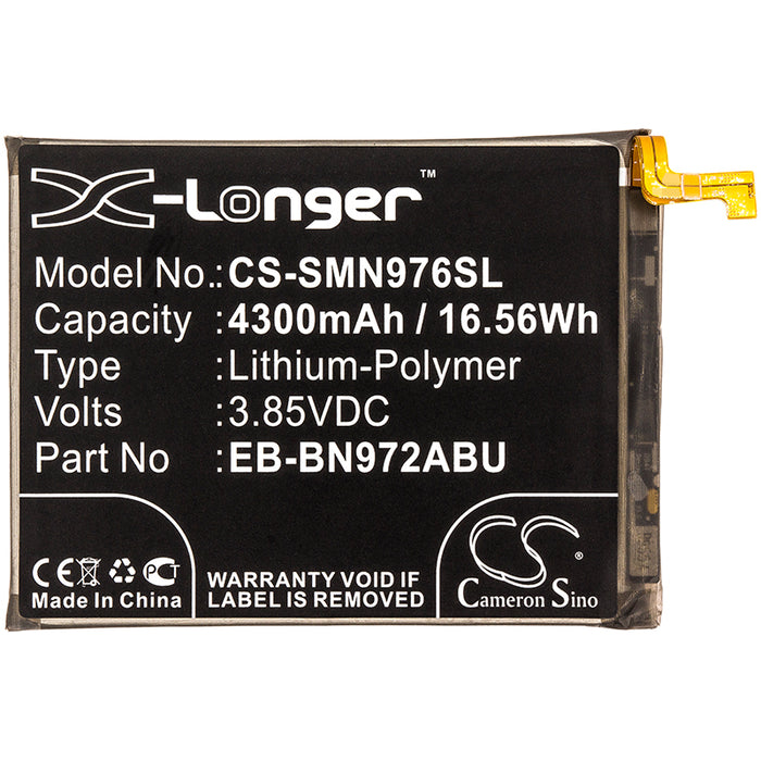 CS-SMN976SL : Battery for Samsung Galaxy Note 10+, Galaxy Note 10 Plus, SM-N975D and others - Replaces Samsung EB-BN972ABU, GH82-20814A, EB-BN972ABUL