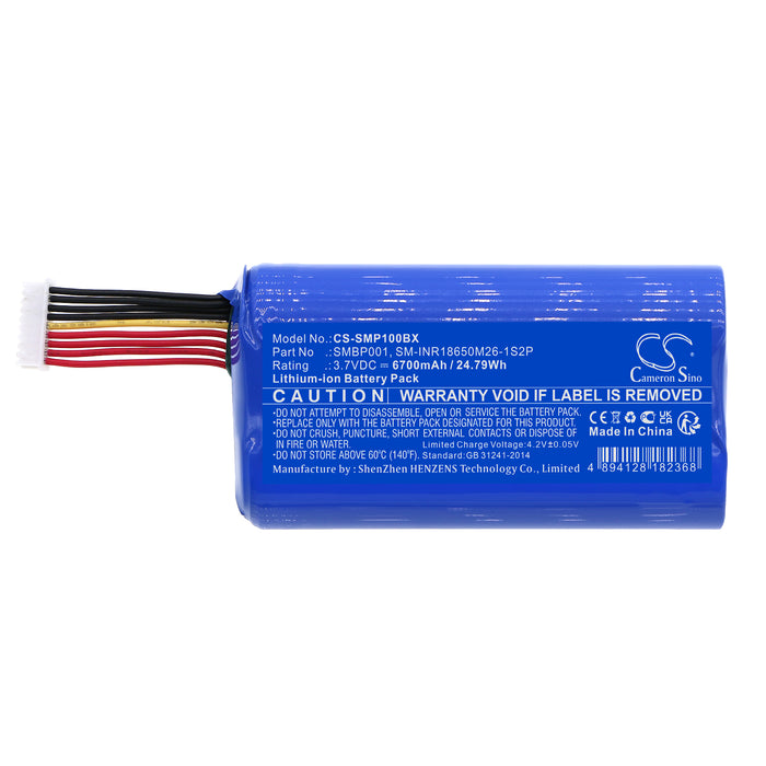 CS-SMP100BX : Battery for Sunmi V1S, V2, P1 and others - Replaces Sunmi SMBP001, SM-INR18650M26-1S2P