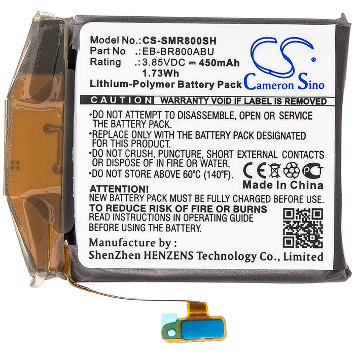 CS-SMR800SH : Battery for Samsung SM-R800, SM-R805, Galaxy Watch 46mm - Replaces Samsung EB-BR800ABU, GH43-04855A