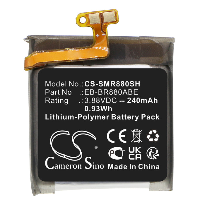 CS-SMR880SH : Battery for Samsung SM-R880, SM-R880N, Galaxy Watch 4 40mm and others - Replaces Samsung EB-BR880ABE, EB-BR880ABY, GH43-05068A and others