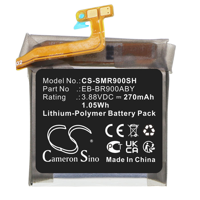 CS-SMR900SH : Battery for Samsung Watch 5 40mm, SM-R900, SM-R905 - Replaces Samsung EB-BR900ABY, GH43-05112A