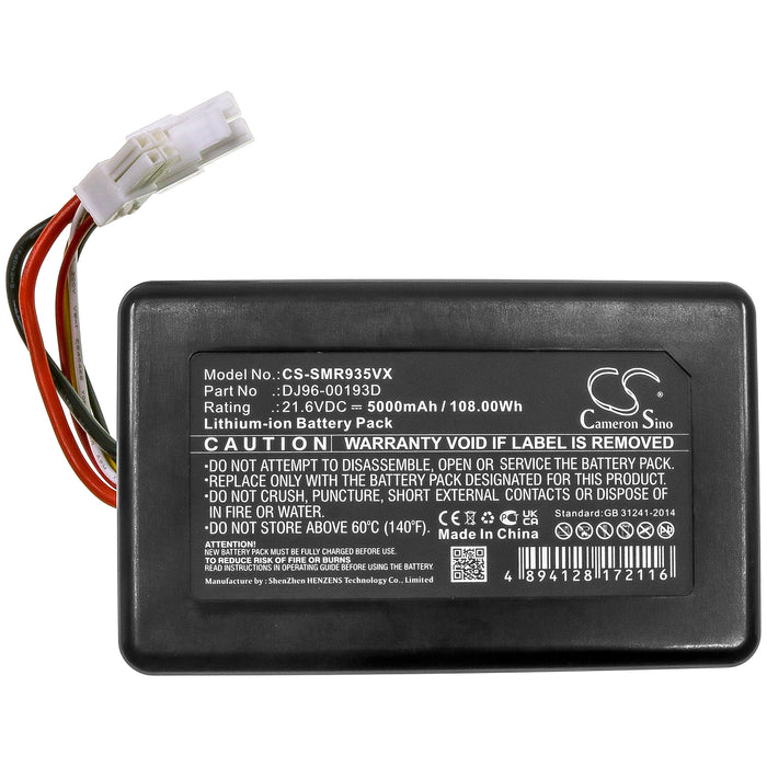 CS-SMR935VX : Battery for Samsung PowerBot R9350, PowerBot R9250, VR2AK9350WK/AA and others - Replaces Samsung DJ96-00193D